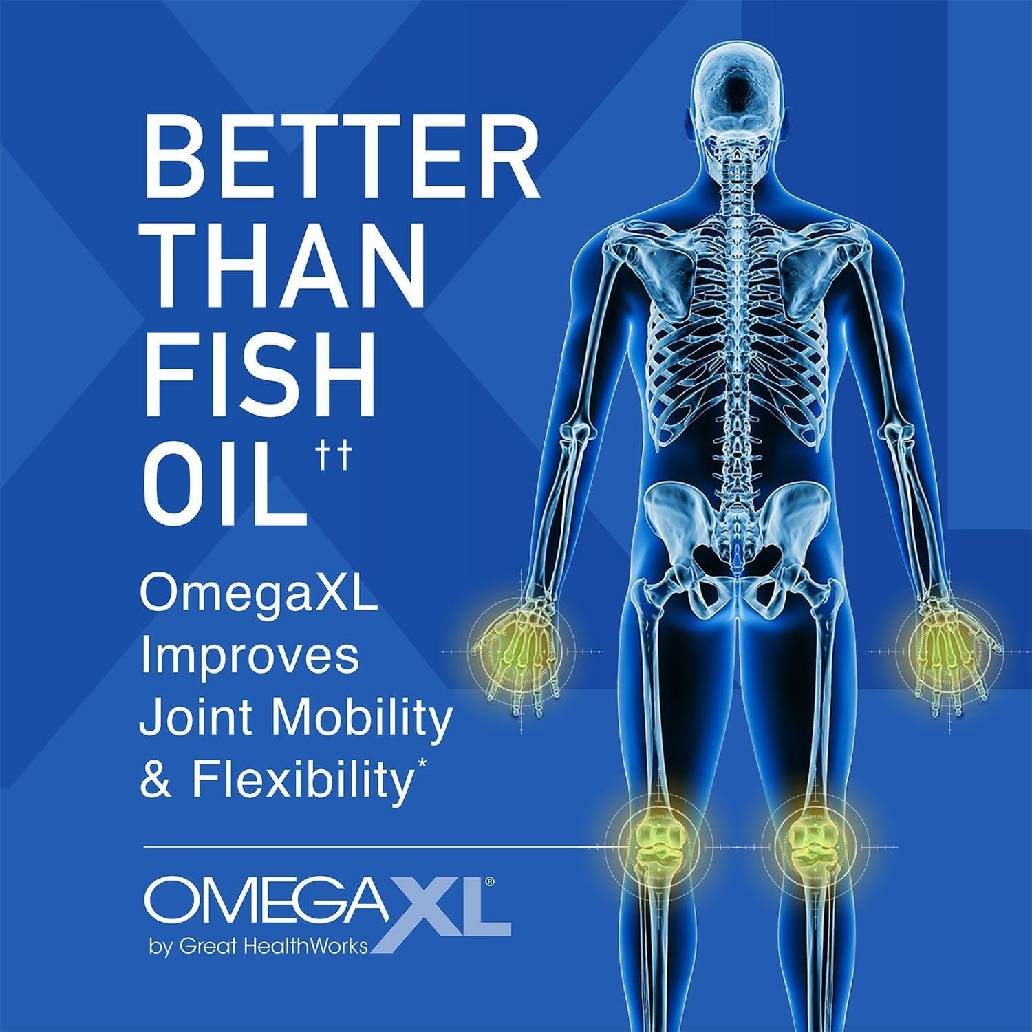 OmegaXL Joint Support Supplement - Natural Muscle Support-120 Count